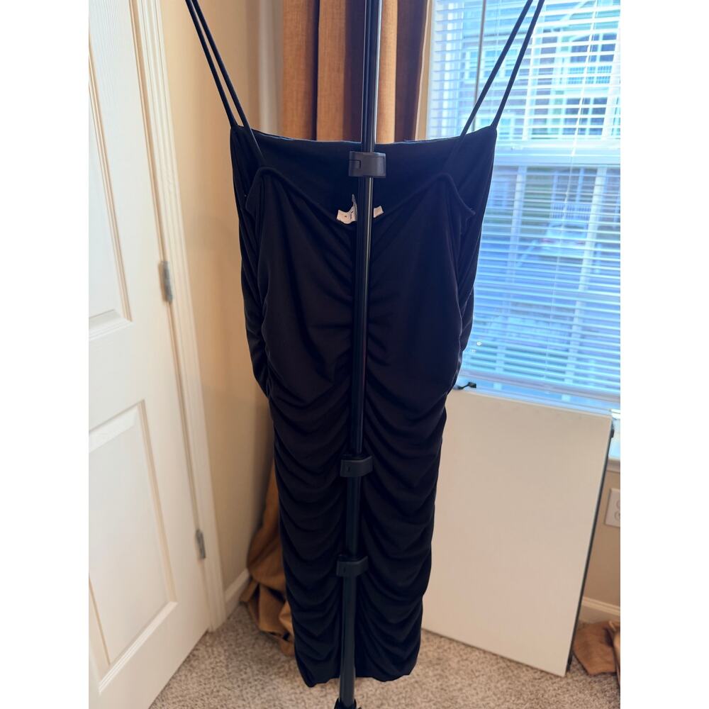 Love brand ruched little black dress M EUC